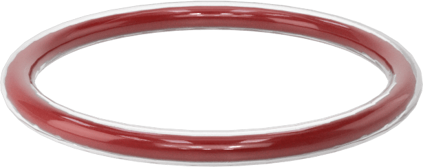 Kimyasala Dayanıklı FEP Kaplı Silikon O-Ring, Düşük Sıcaklık, 1/16 Kesirli Genişlik, Dash No. 018