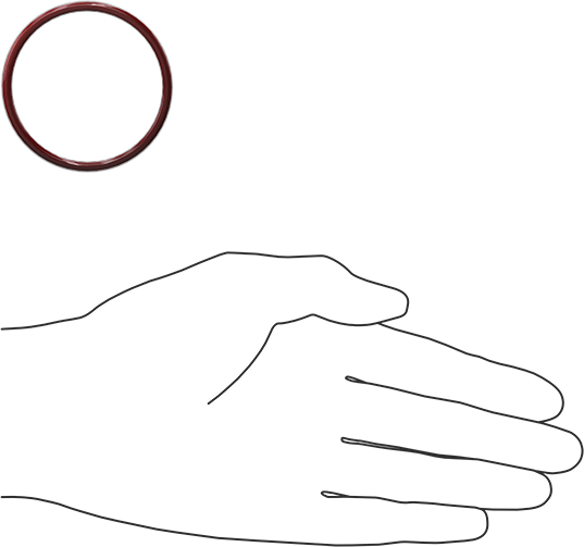 Kimyasala Dayanıklı FEP Kaplı Silikon O-Ring, Düşük Sıcaklık, 1/8 Kesirli Genişlik, Dash No. 225