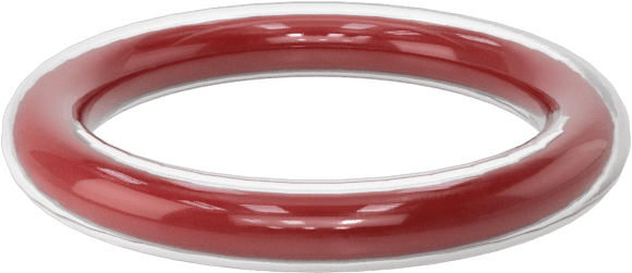 Kimyasala Dayanıklı FEP Kaplı Silikon O-Ring, Düşük Sıcaklık, 1/16 Kesirli Genişlik, Dash No. 012