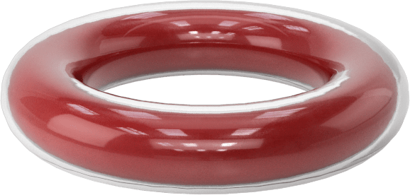 Kimyasala Dayanıklı FEP Kaplı Silikon O-Ring, Düşük Sıcaklık, 3/32 Kesirli Genişlik, Dash No. 109