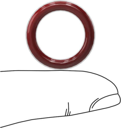 Kimyasala Dayanıklı FEP Kaplı Silikon O-Ring, Düşük Sıcaklık, 1/8 Kesirli Genişlik, Dash No. 208