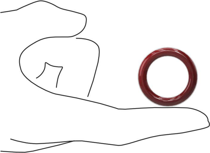 Kimyasala Dayanıklı FEP Kaplı Silikon O-Ring, Düşük Sıcaklık, 3/16 Kesirli Genişlik, Dash No. 317