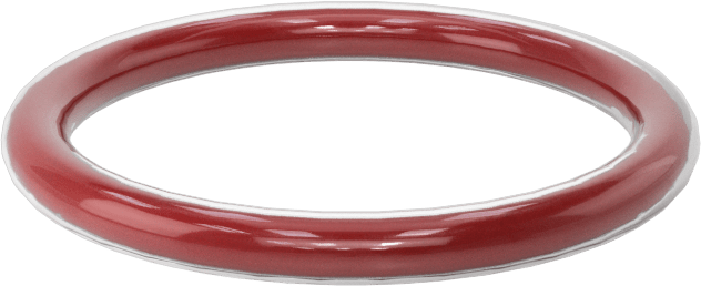 Kimyasala Dayanıklı FEP Kaplı Silikon O-Ring, Düşük Sıcaklık, 3/32 Kesirli Genişlik, Dash No. 118