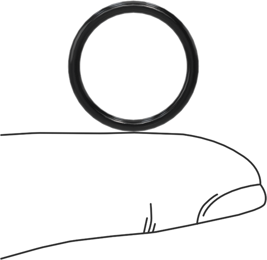 Kimyasala Dayanıklı Viton® Floroelastomer O-Rings, Düşük Gaz Salınımlı, 1/16 Kesirli Genişlik, Dash No. 016