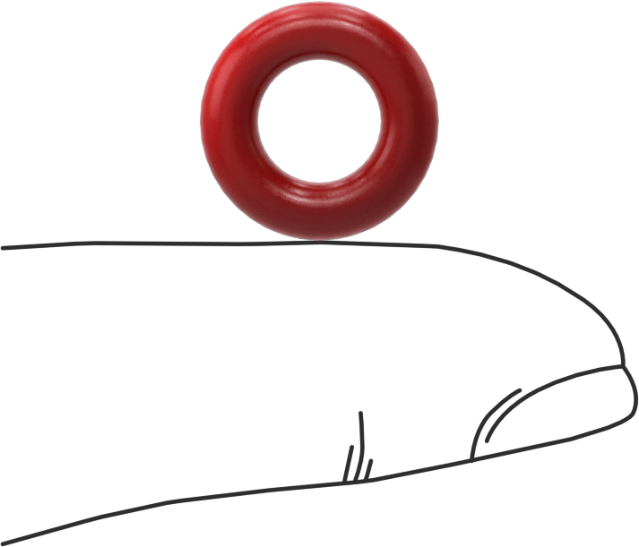 Yüksek Sıcaklık Silikon O-Rings, Parker S1138, 1/8 Kesirli Genişlik, Dash Numarası 203