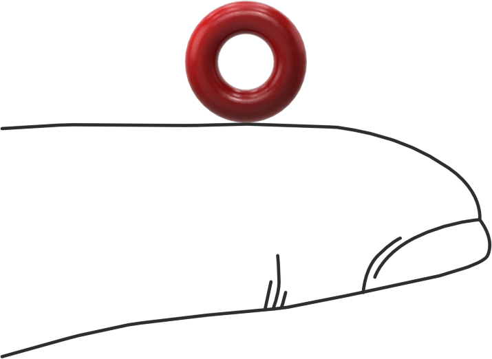 Yüksek Sıcaklık Silikon O-Rings, Parker S1138, 3/32 Kesirli Genişlik, Dash Numarası 106