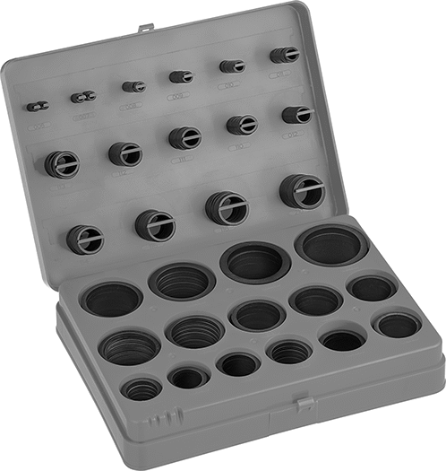 Yağa Dayanıklı Buna-N O-Ring Assortment, Kare Profilli, 382 Pieces
