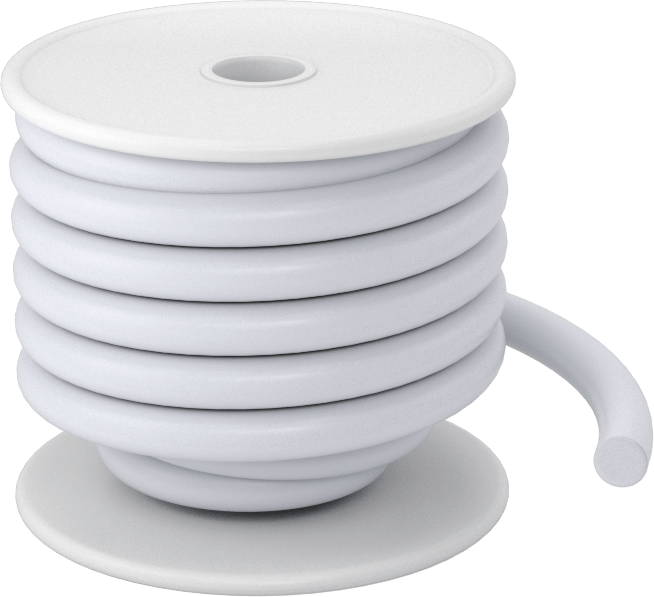 Buhara ve Kimyasala Dayanıklı Salmastra, 9/32" Genişlik, 9 ft Uzunluğunda