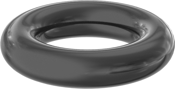 Yağa ve Aşınmaya Dayanıklı Poliüretan O-Ring, 1/8 Kesirli Genişlik, Dash Numarası 204