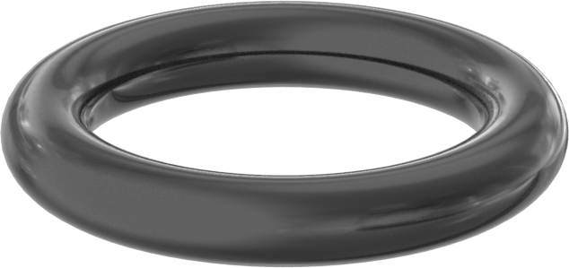 Yağa ve Aşınmaya Dayanıklı Poliüretan O-Ring, 1/8 Kesirli Genişlik, Dash Numarası 208