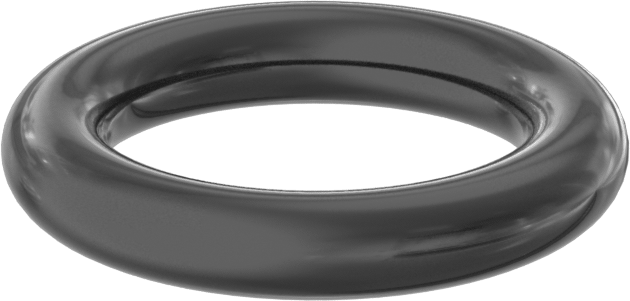 Yağa ve Aşınmaya Dayanıklı Poliüretan O-Ring, 1/8 Kesirli Genişlik, Dash Numarası 207