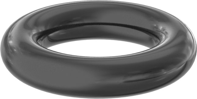 Yağa ve Aşınmaya Dayanıklı Poliüretan O-Ring, 3/16 Kesirli Genişlik, Dash Numarası 312