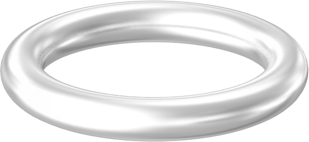 Yağa ve Aşınmaya Dayanıklı Poliüretan O-Ring, Yüksek Basınç, 1/16 Kesirli Genişlik, Dash No. 012