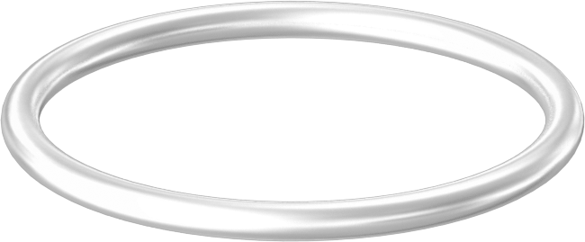 Yağa ve Aşınmaya Dayanıklı Poliüretan O-Ring, Yüksek Basınç, 1/16 Kesirli Genişlik, Dash No. 021