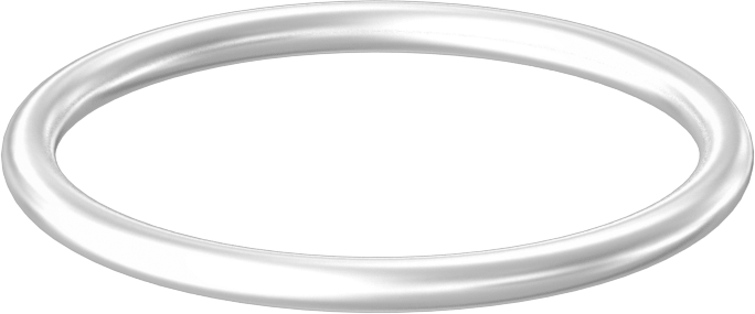 Yağa ve Aşınmaya Dayanıklı Poliüretan O-Ring, Yüksek Basınç, 3/32 Kesirli Genişlik, Dash No. 124