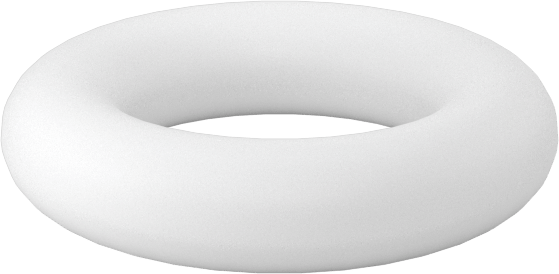 Ultra Kimyasala Dayanıklı Sert PTFE O-Ring, 1/16 Kesirli Genişlik, Dash Numarası 008