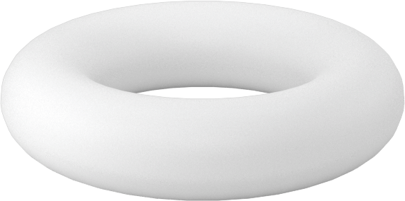 Ultra Kimyasala Dayanıklı Sert PTFE O-Ring, 3/32 Kesirli Genişlik, Dash Numarası 108