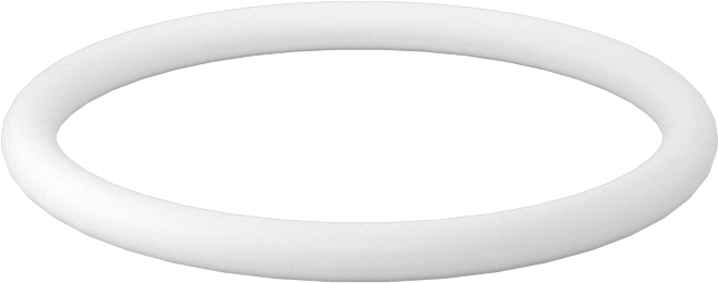 Ultra Kimyasala Dayanıklı Sert PTFE O-Ring, 3/32 Kesirli Genişlik, Dash Numarası 123