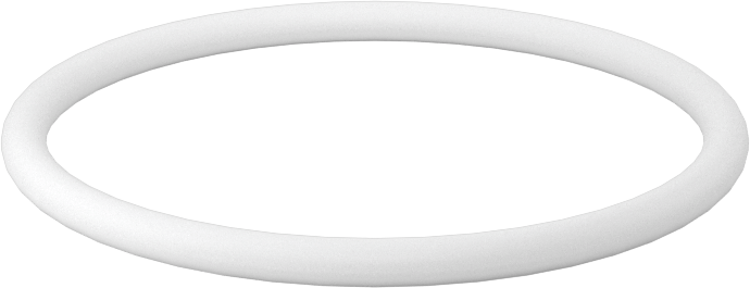 Ultra Kimyasala Dayanıklı Sert PTFE O-Ring, 3/32 Kesirli Genişlik, Dash Numarası 129