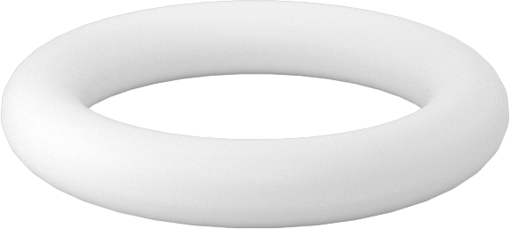 Ultra Kimyasala Dayanıklı Sert PTFE O-Ring, 1/16 Kesirli Genişlik, Dash Numarası 011