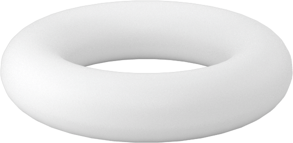 Ultra Kimyasala Dayanıklı Sert PTFE O-Ring, 1/8 Kesirli Genişlik, Dash Numarası 204