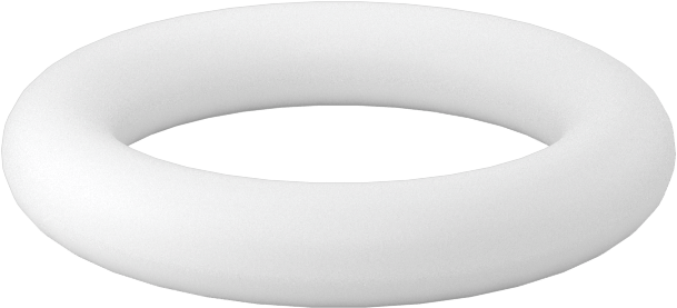 Ultra Kimyasala Dayanıklı Sert PTFE O-Ring, 1/8 Kesirli Genişlik, Dash Numarası 207