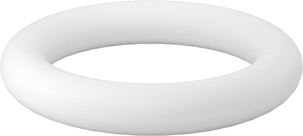 Ultra Kimyasala Dayanıklı Sert PTFE O-Ring, 1/8 Kesirli Genişlik, Dash Numarası 208