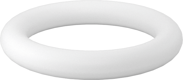 Ultra Kimyasala Dayanıklı Sert PTFE O-Ring, 1/8 Kesirli Genişlik, Dash Numarası 209