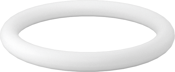 Ultra Kimyasala Dayanıklı Sert PTFE O-Ring, 1/16 Kesirli Genişlik, Dash Numarası 015