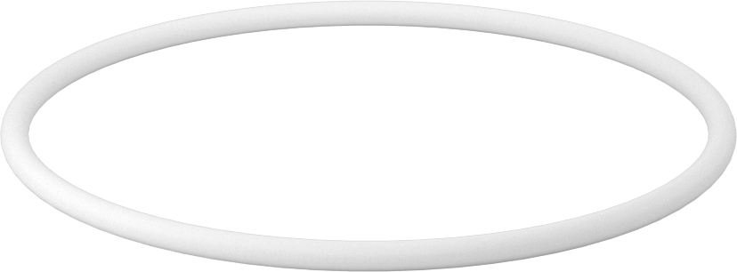 Ultra Kimyasala Dayanıklı Sert PTFE O-Ring, 1/8 Kesirli Genişlik, Dash Numarası 238