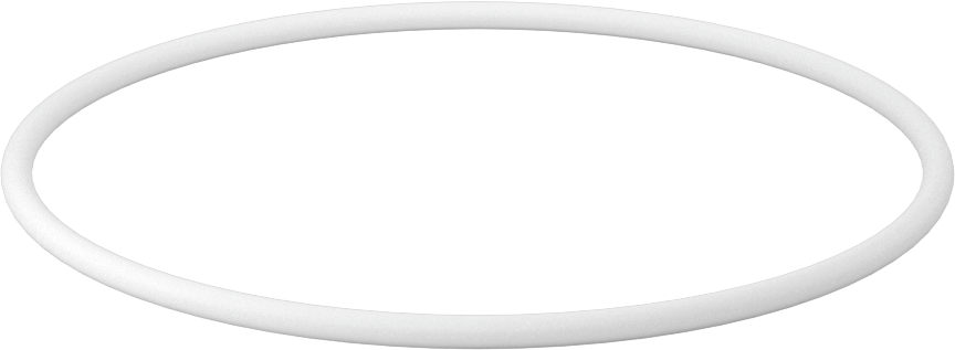 Ultra Kimyasala Dayanıklı Sert PTFE O-Ring, 1/8 Kesirli Genişlik, Dash Numarası 243