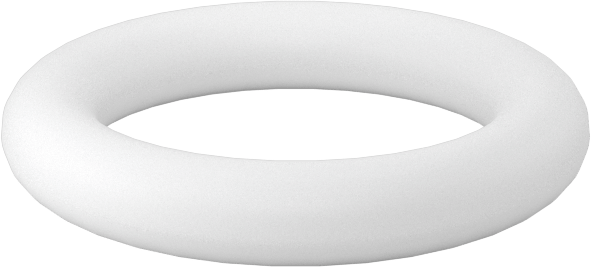 Ultra Kimyasala Dayanıklı Sert PTFE O-Ring, 3/32 Kesirli Genişlik, Dash Numarası 111