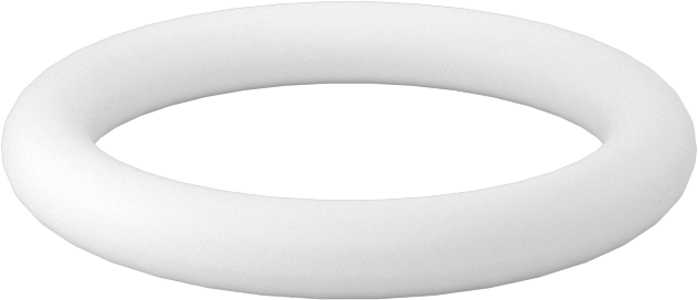 Ultra Kimyasala Dayanıklı Sert PTFE O-Ring, 1/8 Kesirli Genişlik, Dash Numarası 211