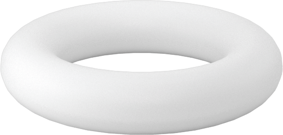 Ultra Kimyasala Dayanıklı Sert PTFE O-Ring, 3/32 Kesirli Genişlik, Dash Numarası 109